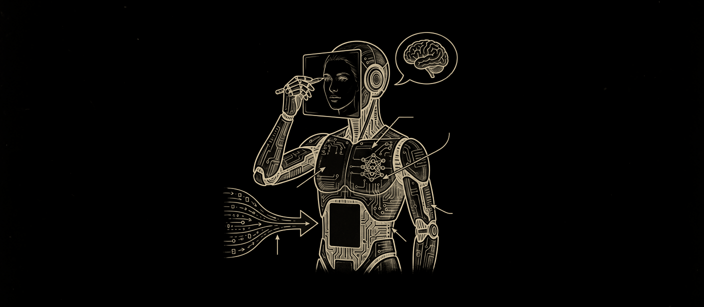 Illustration of an LLM becoming a human-like assistant